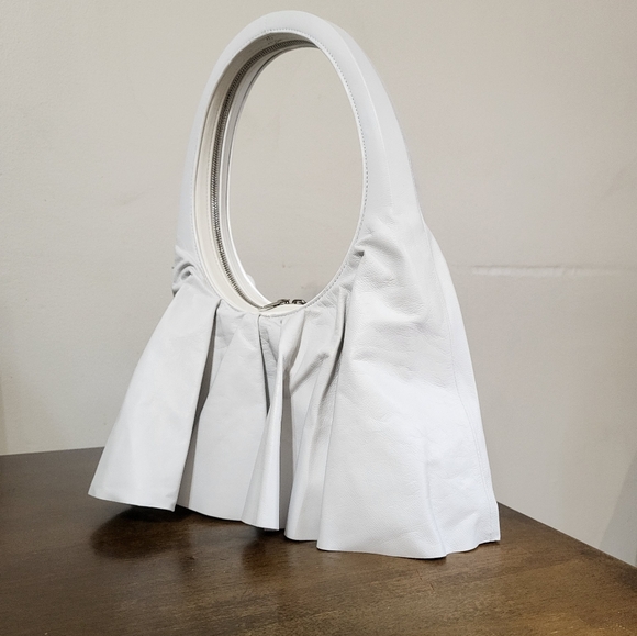 Coperni White Leather Ghost Swipe Skirted Bag - Picture 2 of 12